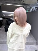 イメチェン/ホワイトブロンド/外ハネボブ/美髪/名古屋/名駅