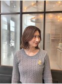 流れる前髪×やわらか大人ボブ