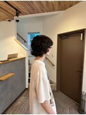 癖毛風無造作パーマ 黒髪暗髪ナチュラル10代20代30代