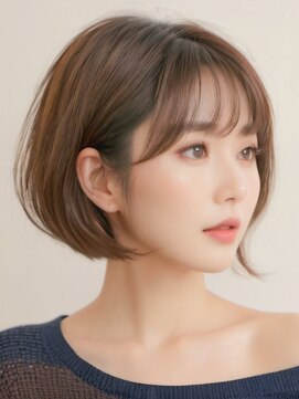 エリマ 横浜西口(elima) 横浜西口イルミナカラーショートボブミルクティーベージュカラー