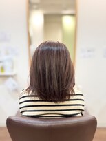 ヘアー グリーン(hair green)&nbsp;落ち着いた印象に！ツヤと品格のある暖色系ブラウンボブ