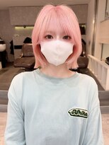 オーストヘアーフィガロ 本通り店(Aust hair Figaro) 《レイヤーボブ》ペールピンクcolor◎