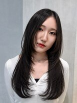 クリアーオブヘアー 本山店(CLEAR of hair)&nbsp;顔周りレイヤー×韓国風ロング