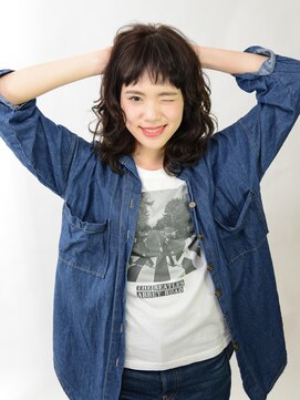 ヘアメイク アース 浜松市野店(HAIR & MAKE EARTH) 無造作ミディアムパーマスタイル☆