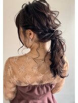 エル セルカ 高田馬場(el CERCA)&nbsp;結婚式二次会パーティヘアセット×編み込みローポニースタイル