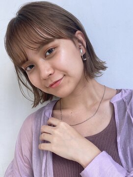 ガーデントウキョウ(GARDEN Tokyo) 【GARDEN田中麻由】大人可愛い外ハネボブココアブラウン薄め前髪