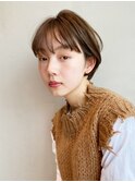 ラフショート_セシルカットココアブラウンフリンジウェーブ_7004