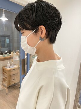 メルト 吉祥寺(melt) 小顔大人耳かけハンサムショート 丸み ニュアンスパーマ20代30代