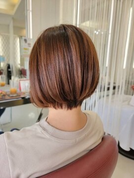 クオリス 上福岡店(QUALIS) 小顔/ショート/ショートボブ/暖色系カラー/白髪染め/30代40代