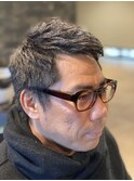 ビジネスマン★ツーブロック前髪横流しナチュラルショートヘア