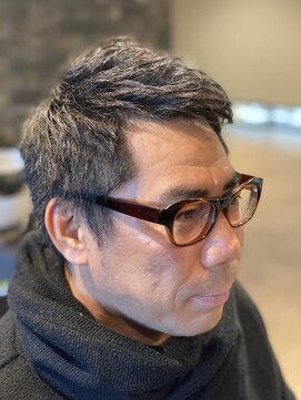 リバティ(LIBERTY) ビジネスマン★ツーブロック前髪横流しナチュラルショートヘア