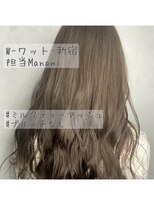 ワット 原宿店(W)&nbsp;【W-ワット-原宿店】ブリーチ無し★ミルクティー