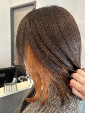 グラム 安城桜井店(gram) インナーカラー_オレンジ_ブリーチ