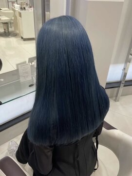 アースコアフュールボーテ 笛吹店(EARTH coiffure beaute) エメラルドブルーダブルカラーケアブリーチワンホン髪質改善