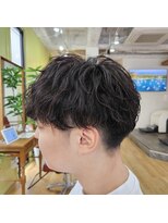 ギフト ヘアーデザイン(gift hair design) ケアクリームパーマ緩め波巻きスパイラル×マッシュショート