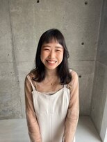 クレーデヘアーズ 井口店(Crede hair's) ダークグレージュ × オン眉バング