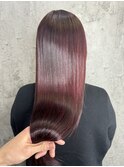 髪質改善　髪質改善カラー　チェリーピンク　韓国ヘア　ヘアケア