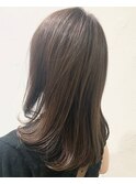 髪質改善　白髪ぼかし　ミディアムヘアー