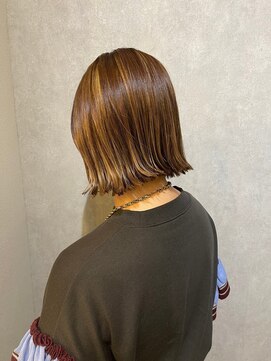 ウィスプ 赤羽店(wisp) エレガントな仕上がり外ハネボブディ×ハイライトカラー#1