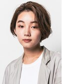 前髪なし小顔ショートひし形ショート