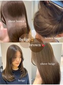 ◎ブリーチなし/ベージュカラーまとめ◎透明感/ブラウン