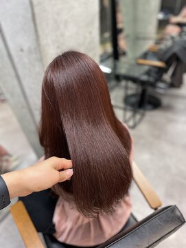 ルート 南堀江(route) ピンクブラウン/艶髪/イメチェン/前髪カット/堀江