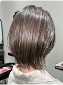 ★30代40代/小顔ヘア/簡単スタイリング/伸ばしかけレイヤーボブ
