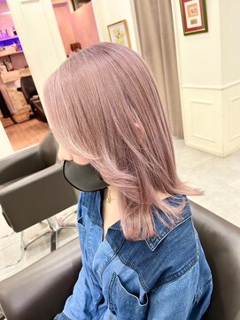 ロッカヘアエジェ(ROCCA hair eje.) くびれヘアハイトーン×ピンクベージュ8.27