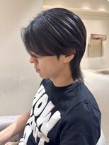 クレビアテン(CreBiA ten_)&nbsp;ダウンパーマ　センターパート　メンズウルフ