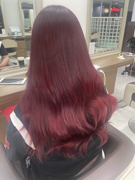 アッシュ 下北沢店(Ash) ブリーチなしダブルカラーレッド