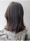 ミディアム 髪質改善 透明感カラー アッシュブラウン 30代 艶髪