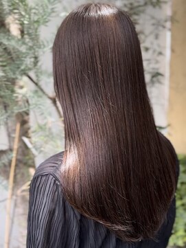 アオゾラヘアー フジサキグウ(AOZORA HAIR FUJISAKIGU) 柔らかナチュラルストレート 艶髪 ショコラブラウン 20代30代