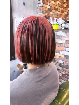 プラメーラ(PRAMEERA) アンブレラカラープレイングカラーインナーカラー裾カラーボブ