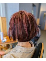 ジャドール ハイライトと白髪染めボルドー系30代40代50代60代