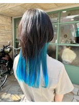 ローリーポーリークラウン(Roly Poly Clown)&nbsp;ターコイズブルー/インナーカラー/クラゲヘア ＊ 20代30代