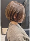 白髪染め×ミルクティーベージュ×白髪ぼかしハイライト