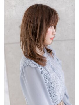 ミック ヘアアンドビューティー 大山店(miq Hair&Beauty) 外国人風グラマラスレイヤー♪おフェロ顔セミディ