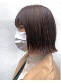 毛先カラー×外ハネbob