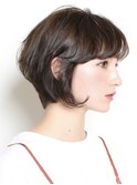 似合わせカット大人かわいい前髪ふんわりショート[銀座/銀座駅]