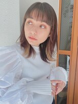 ルービック 奈良(Rubik's)&nbsp;小顔ウルフインナーカラーレイヤーボブ20代30代40代