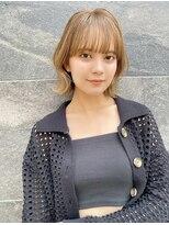 レイリー 原宿 表参道(Rayreee)&nbsp;くびれボブ/外ハネボブ　ミルクティーベージュ