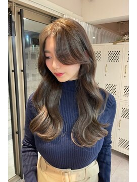 ユニ 原宿(uni) 切りっぱなしボブ/エアリーロング/美髪/ピンクブラウン/原宿