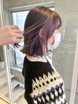 ローウェ 二子玉川(Louwe) ボブ/大人かわいい/フェザーバング/透け感グレージュ