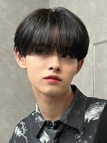 エルマーク 梅田(L-MARK)&nbsp;黒髪マッシュナチュラルマッシュメンズヘア韓国ツーブロック