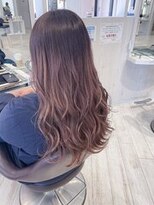 ファースト 郡山店(first)&nbsp;バレイヤージュカラー/ベージュピンク/30代40代50代