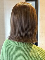 ココカラヘアー ニコ(cococara hair nico)&nbsp;切りっぱなしボブ/オリーブ/ブリーチなし/髪質改善/透明感