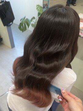 ピノ(pino.) ピンクベージュ×エンドカラー