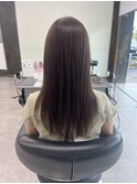 透明感カラー　大人女子　艶髪　ロング　トリートメント