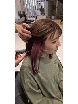 アース 千葉店(HAIR&MAKE EARTH) インナーカラーピンク