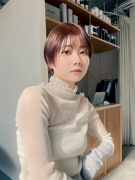 エルム 原宿 表参道(yelm) チェリーレッド×ショート/髪質改善/ダブルカラー/ハイライト